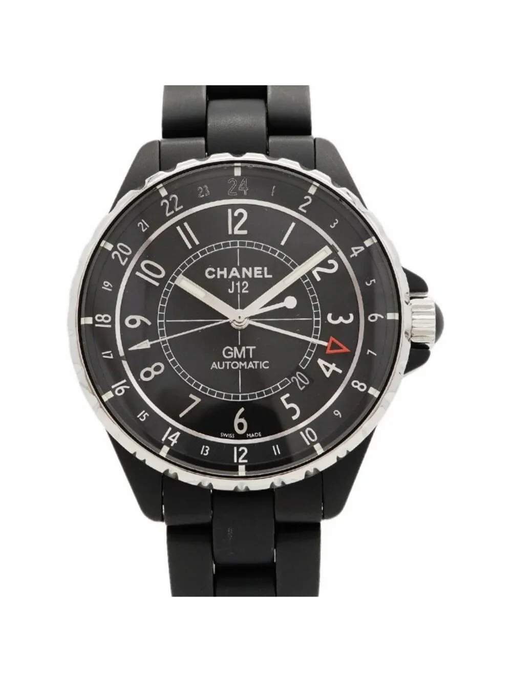 Chanel GMT Matte Black Dial Watch